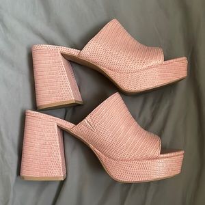 Pink Snakeskin Pumps